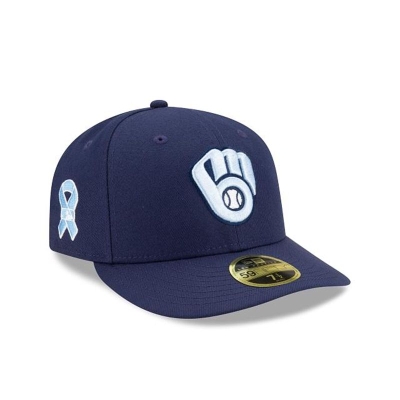 Sapca New Era Milwaukee Brewers MLB Father's Day Low Profile 59FIFTY Fitted - Albastri